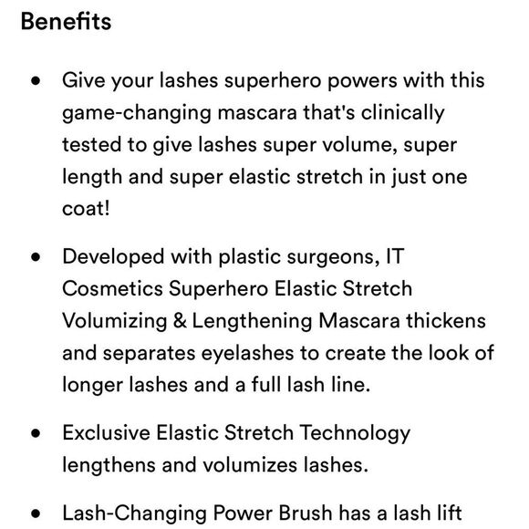 $8❤️‍🔥 It Cosmetics Superhero Masacara Mini BLACK 👁️ NEW IN BOX - Picture 7 of 9